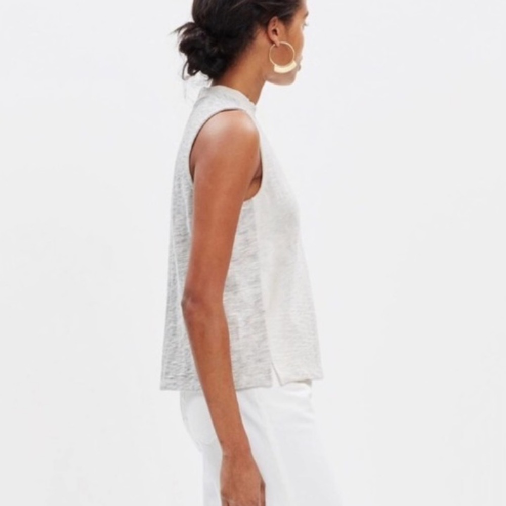 Madewell Cream and Heather Gray Tank